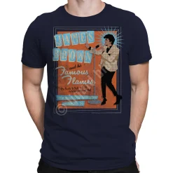 Discount Famous Flames Navy Athletic T-Shirt Athletic T-Shirt | James Brown
