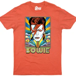 Fashion Fashion Orange Heather Poly-Cotton T-Shirt Poly-Cotton T-Shirt | David Bowie