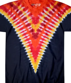 Hot Fiery V Unprinted Tie-Dye T-Shirt Unprinted Tie-Dyes | Unprinted Tie-Dye