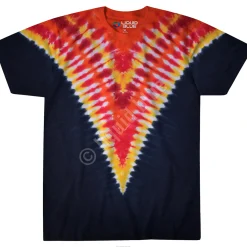 Hot Fiery V Unprinted Tie-Dye T-Shirt Unprinted Tie-Dyes | Unprinted Tie-Dye