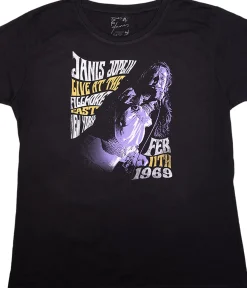 Best Fillmore East 68 Womens Long Length Black T-Shirt Women Womens Long Length | Janis Joplin
