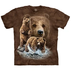 Discount Find 10 Brown Bears Classic Cotton T-Shirt T-Shirt | North American Animals