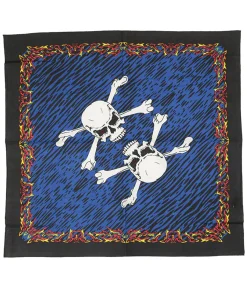 Outlet Fire And Bones 3D Bandana Bandanas | Liquid Blue