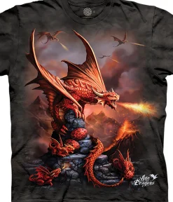 Clearance Fire Dragon Classic Cotton T-Shirt T-Shirt | Dragons