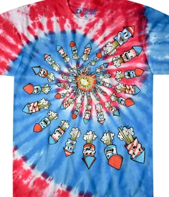 Discount Fireworks Spiral Tie-Dye T-Shirt T-Shirt | Americana