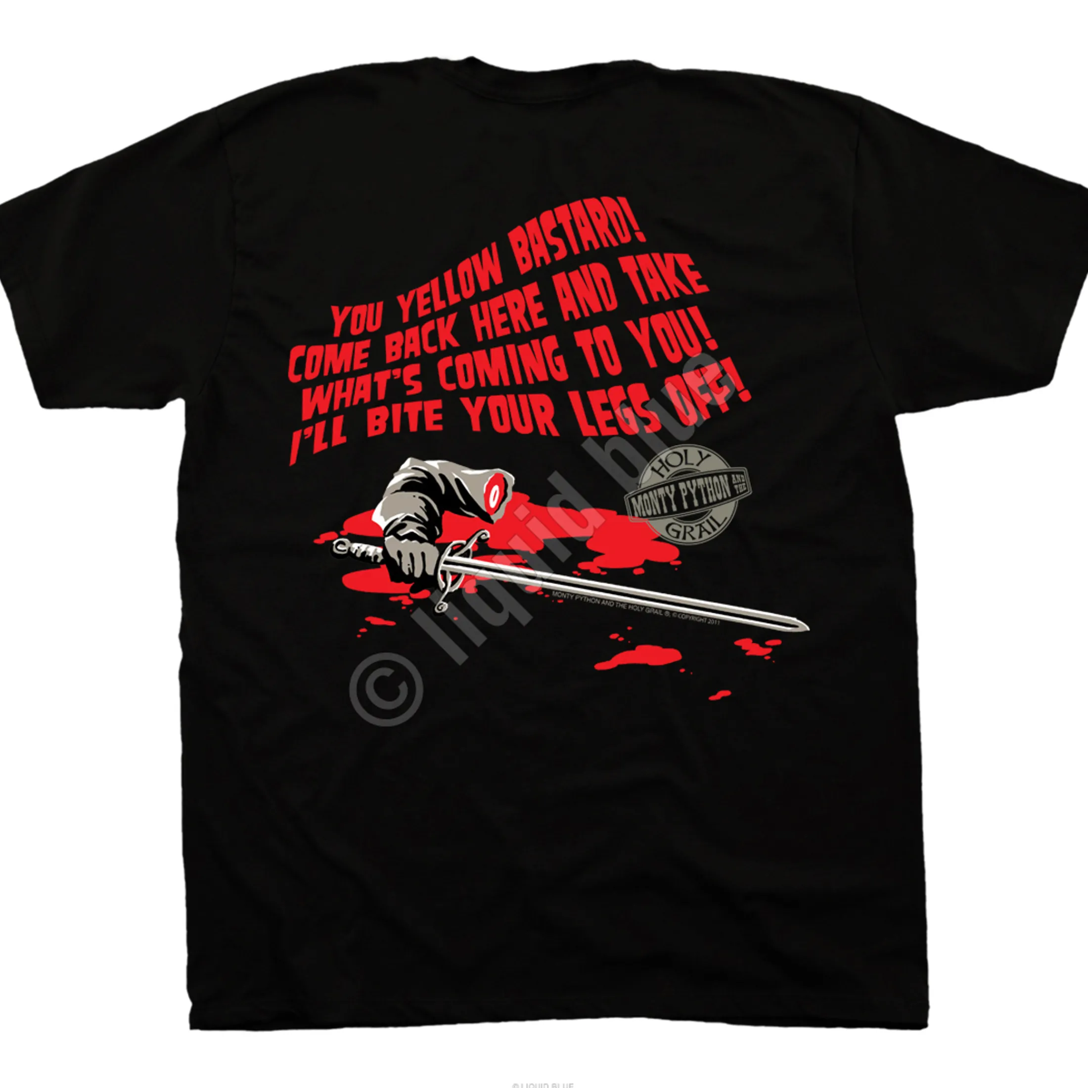 Fashion Flesh Wound Black T-Shirt T-Shirt | Monty Python