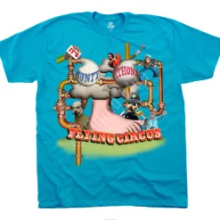 Online Flying Circus Foot Light Blue T-Shirt T-Shirt | Monty Python