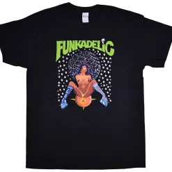 Sale Funkadelic Afro Girl Black T-Shirt T-Shirt | George Clinton