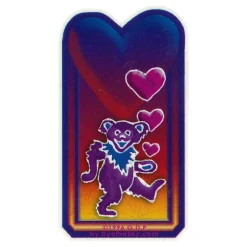 Hot GD Bear Heart Mini Sticker Grateful Dead