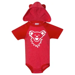 Sale GD Bearface Hooded Red Onesie Kids Onesies | Grateful Dead