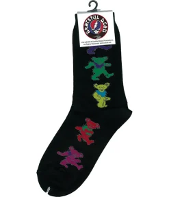 Sale GD Dancing Bear Ladies Black Socks Socks | Grateful Dead