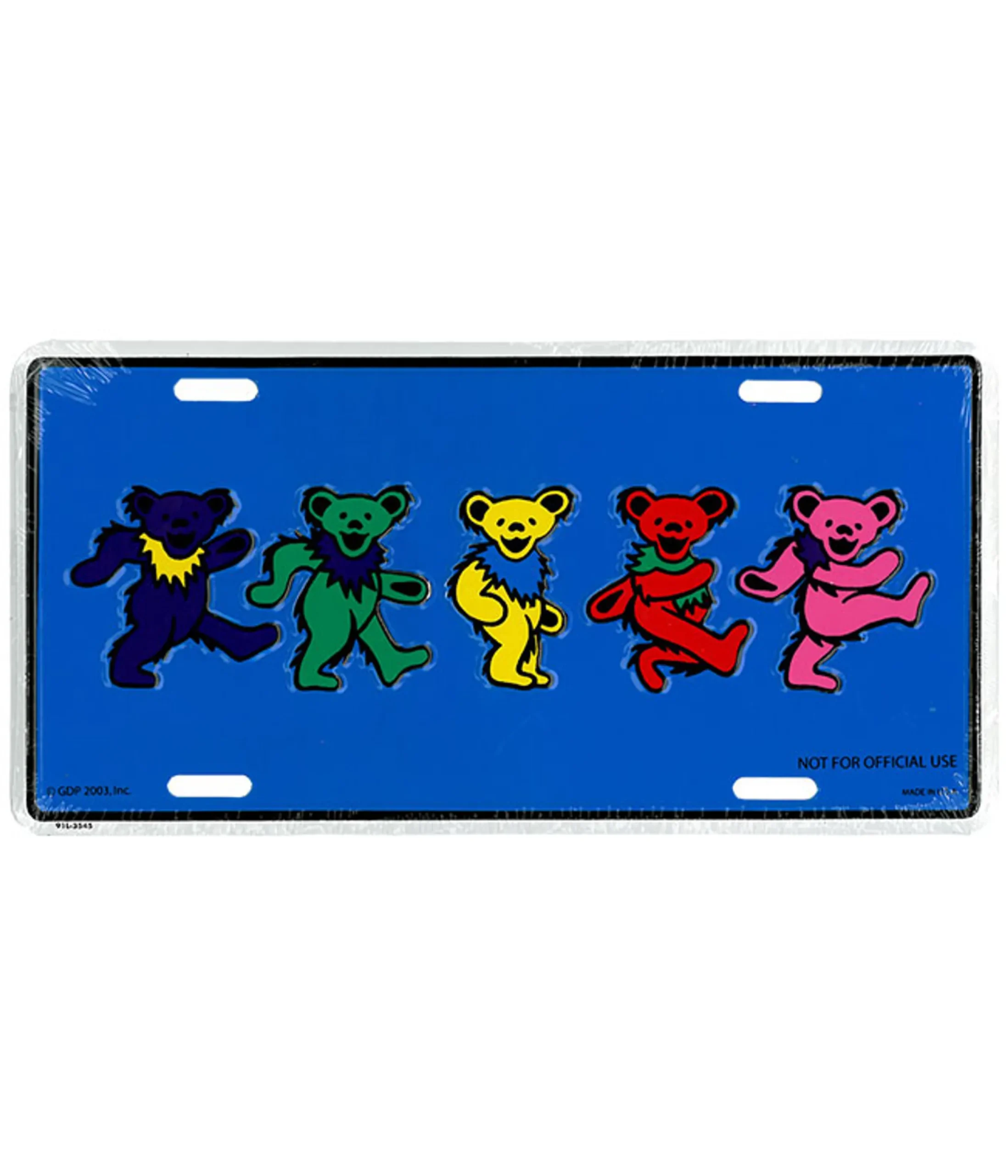 Fashion GD Dancing Bears License Plate License Plates | Grateful Dead
