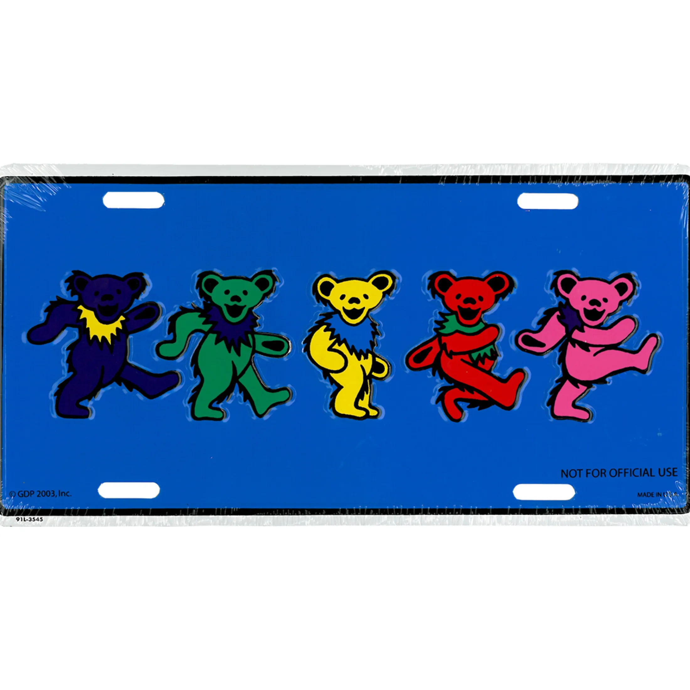 Fashion GD Dancing Bears License Plate License Plates | Grateful Dead