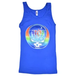New GD Dancing Face Blue Juniors Tank Top T-Shirt Women Juniors Tank Top | Grateful Dead