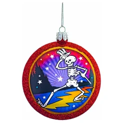 Sale GD Dancing Skeleton Glass Ornament Grateful Dead | Classic