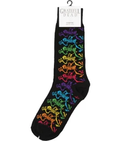 Hot GD Dancing Skeletons Black Socks Socks | Grateful Dead
