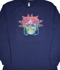 Sale GD Electric Dimensions Navy Long Sleeve T-Shirt Long Sleeve | Grateful Dead