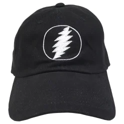 Clearance GD Lightning Bolt Black Baseball Cap Hats | Grateful Dead