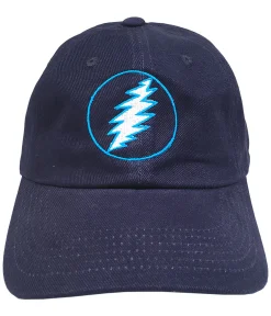 Outlet GD Lightning Bolt Navy Baseball Cap Hats | Grateful Dead