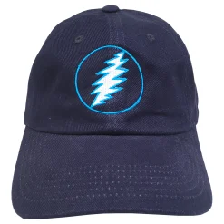 Outlet GD Lightning Bolt Navy Baseball Cap Hats | Grateful Dead