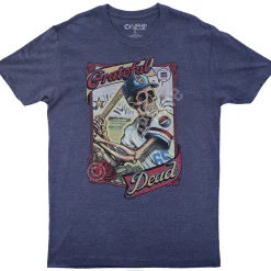 Sale GD On-Deck Dark Blue Heather Poly-Cotton T-Shirt Poly-Cotton T-Shirt | Grateful Dead