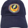 Best GD Orange Sunshine Navy Baseball Cap Hats | Grateful Dead