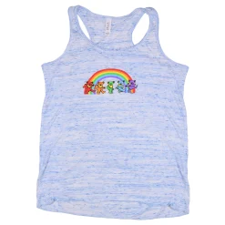 New GD Rainbow Bears Blue Heather Flowy Womens Racerback Tank Top T-Shirt Women Womens Tank Top | Grateful Dead