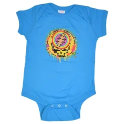 Sale GD Rainbow Splatter Blue Onesie Kids Onesies | Grateful Dead