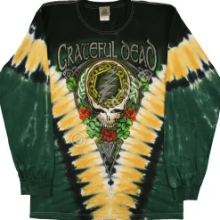 Best GD Shamrock V Tie-Dye Long Sleeve T-Shirt Long Sleeve | Grateful Dead