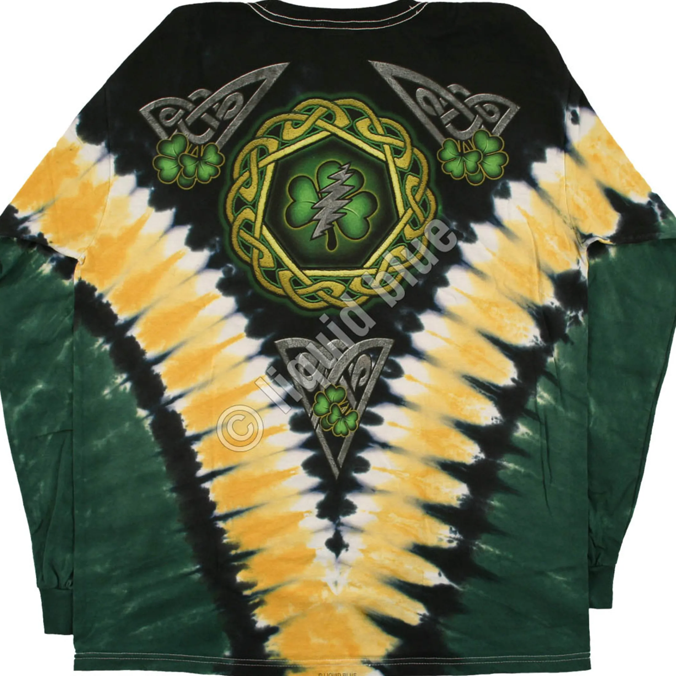 Best GD Shamrock V Tie-Dye Long Sleeve T-Shirt Long Sleeve | Grateful Dead