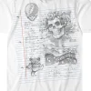 Fashion GD Sketch White Athletic T-Shirt Athletic T-Shirt | Grateful Dead