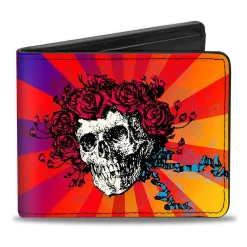 New GD Skull and Roses Ombre Bi-Fold Wallet Wallets | Grateful Dead
