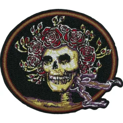 Online GD Skull and Roses Oval Patch Patches | Grateful Dead