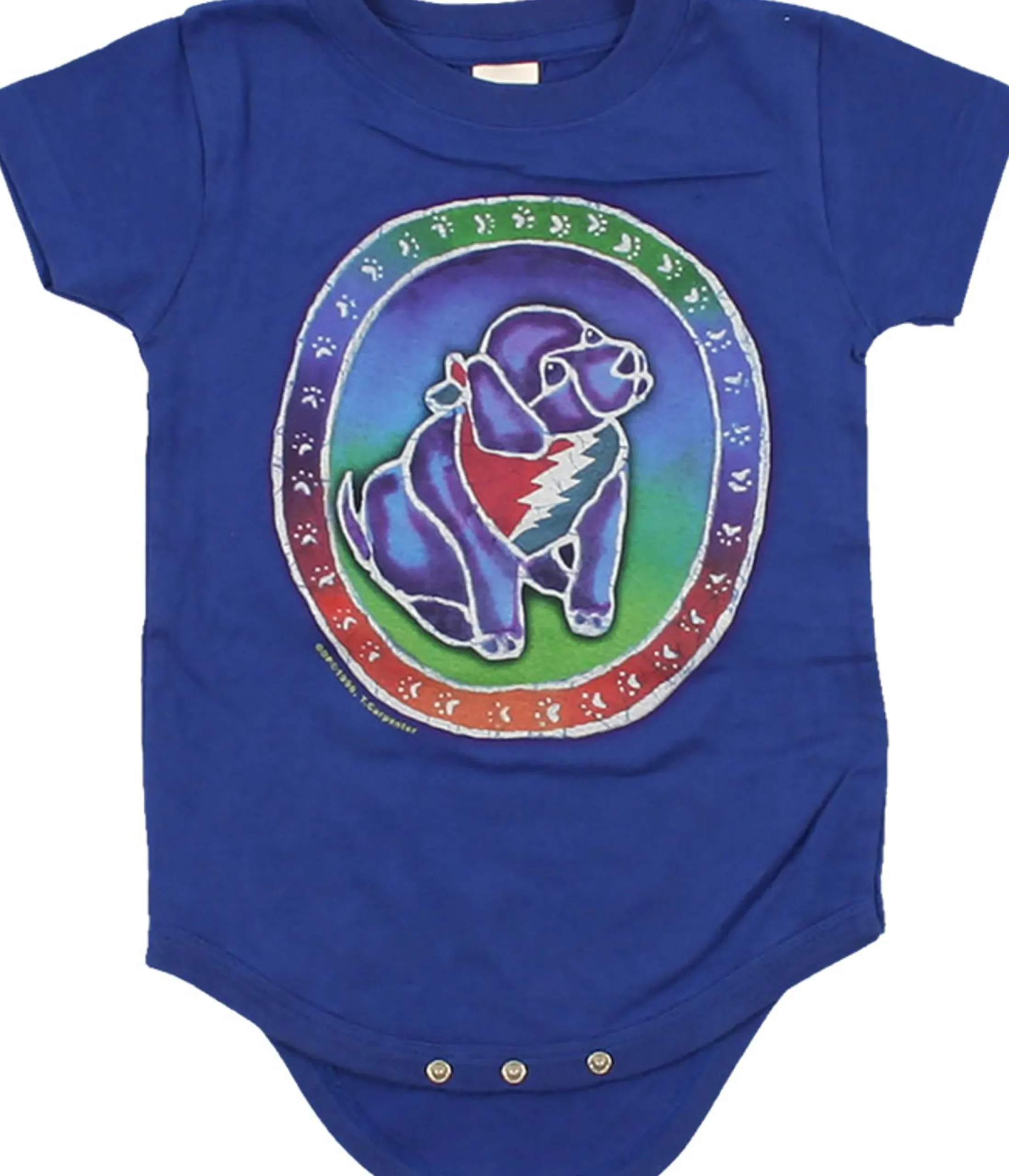Discount GD Steal Your Puppy Blue Onesie Kids Onesies | Grateful Dead