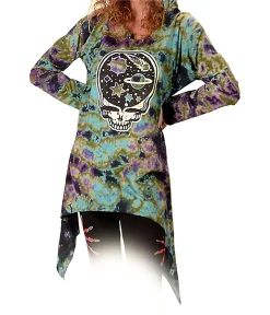 New GD Stealie Night Hooded Tee Dress Skirts