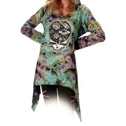 New GD Stealie Night Hooded Tee Dress Skirts