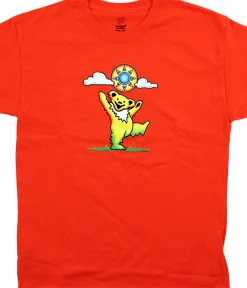 Clearance GD Sunny Bear Youth Orange T-Shirt Kids Youth | Grateful Dead
