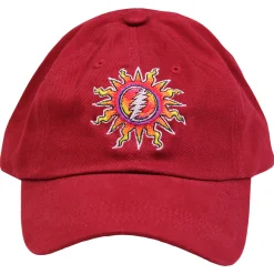 Hot GD Sunshine Lightning Red Hat Hats | Grateful Dead