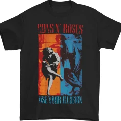 Fashion GNR 91 Illusions Black T-Shirt T-Shirt | Guns N Roses
