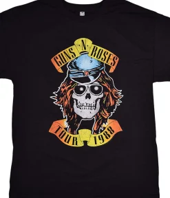 Clearance GNR Appetite 1988 Tour Black T-Shirt T-Shirt | Guns N Roses