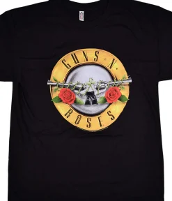 New GNR Bullet Logo Black T-Shirt T-Shirt | Guns N Roses