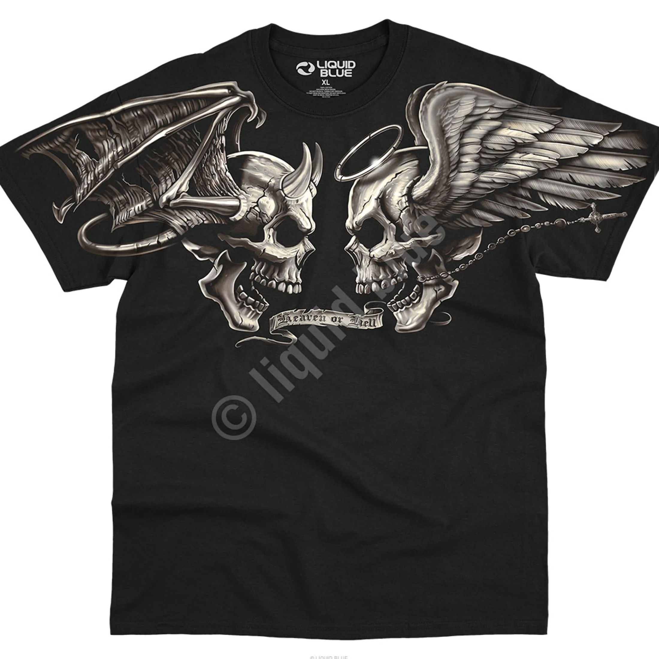 Online Good And Evil Black T-Shirt T-Shirt | Halloween