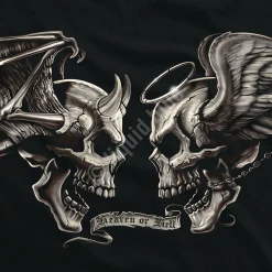 Online Good And Evil Black T-Shirt T-Shirt | Halloween