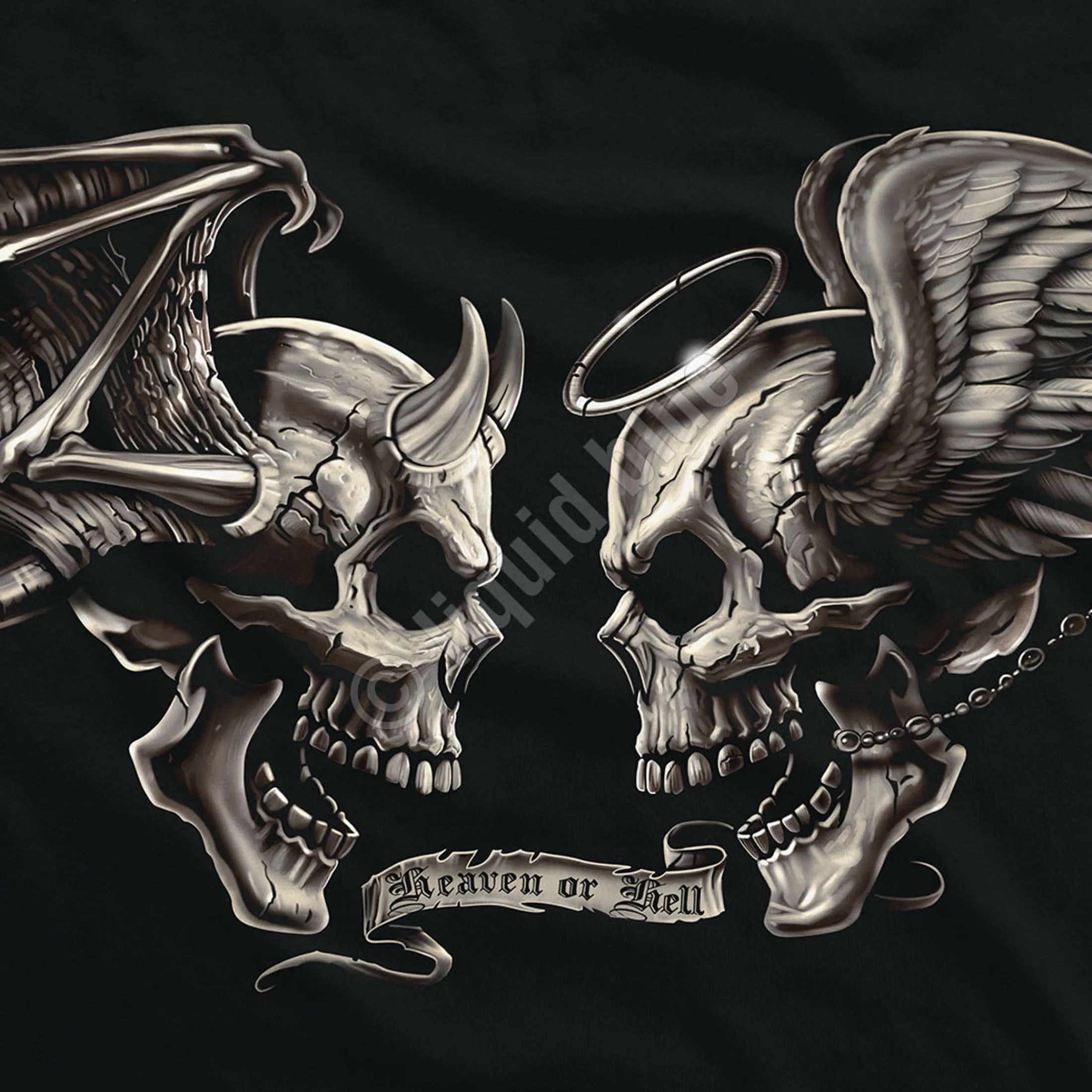 Online Good And Evil Black T-Shirt T-Shirt | Halloween