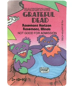 New Grateful Dead 1993 03-10 Backstage Pass Grateful Dead
