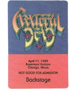Best Grateful Dead 1989 04-11 Backstage Pass Grateful Dead