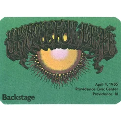 New Grateful Dead 1985 04-04 Backstage Pass Grateful Dead