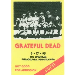 Clearance Grateful Dead 1995 03-17 Backstage Pass Grateful Dead