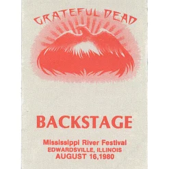 Best Grateful Dead 1980 08-16 Backstage Pass Grateful Dead