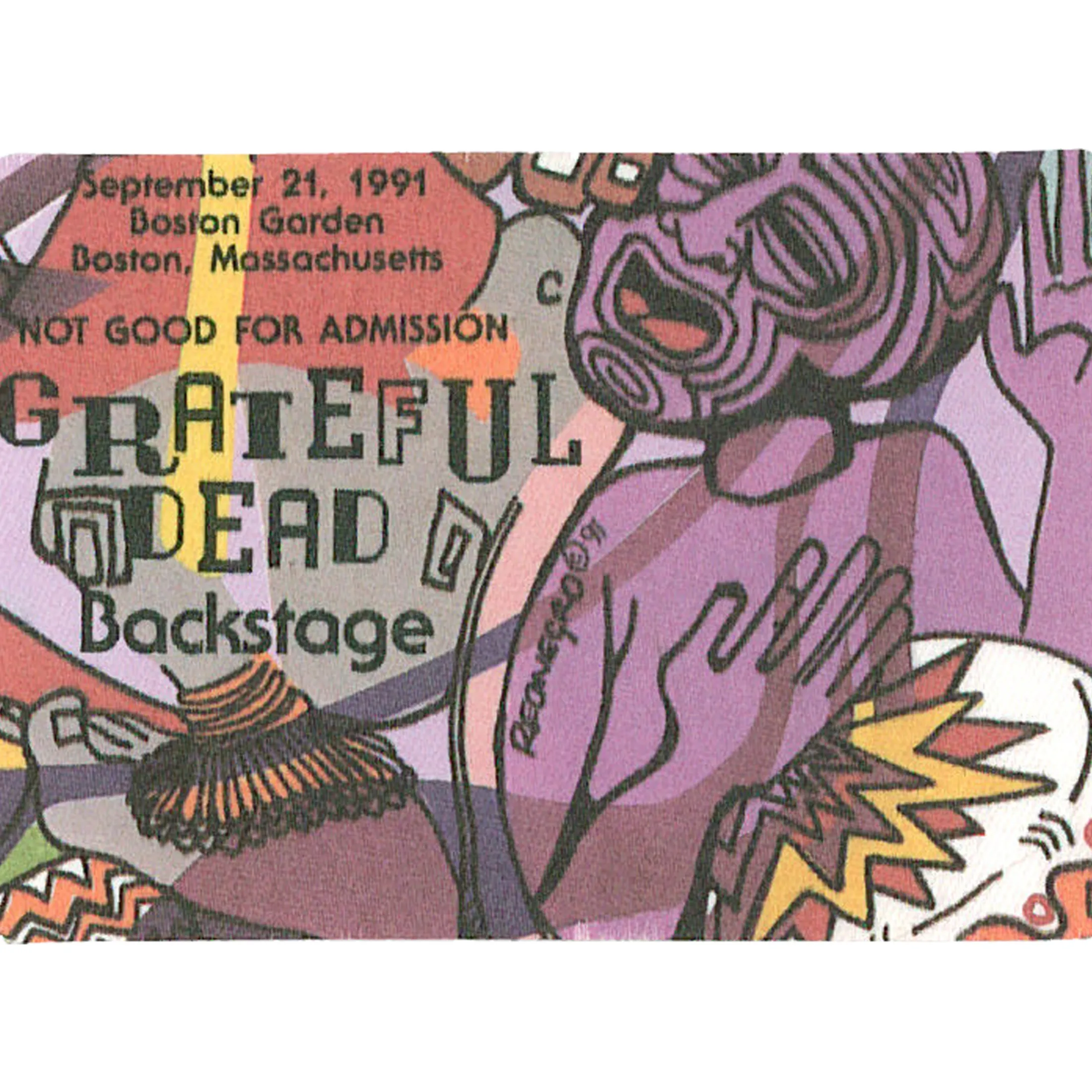 Sale Grateful Dead 1991 09-21 Backstage Pass Grateful Dead